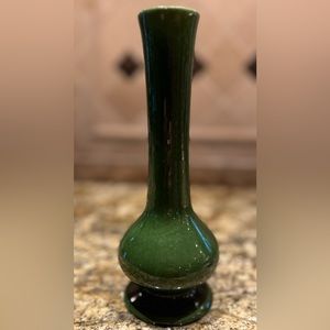 Vintage Haeger Pottery Avocado Green Glazed Vase USA 1960s